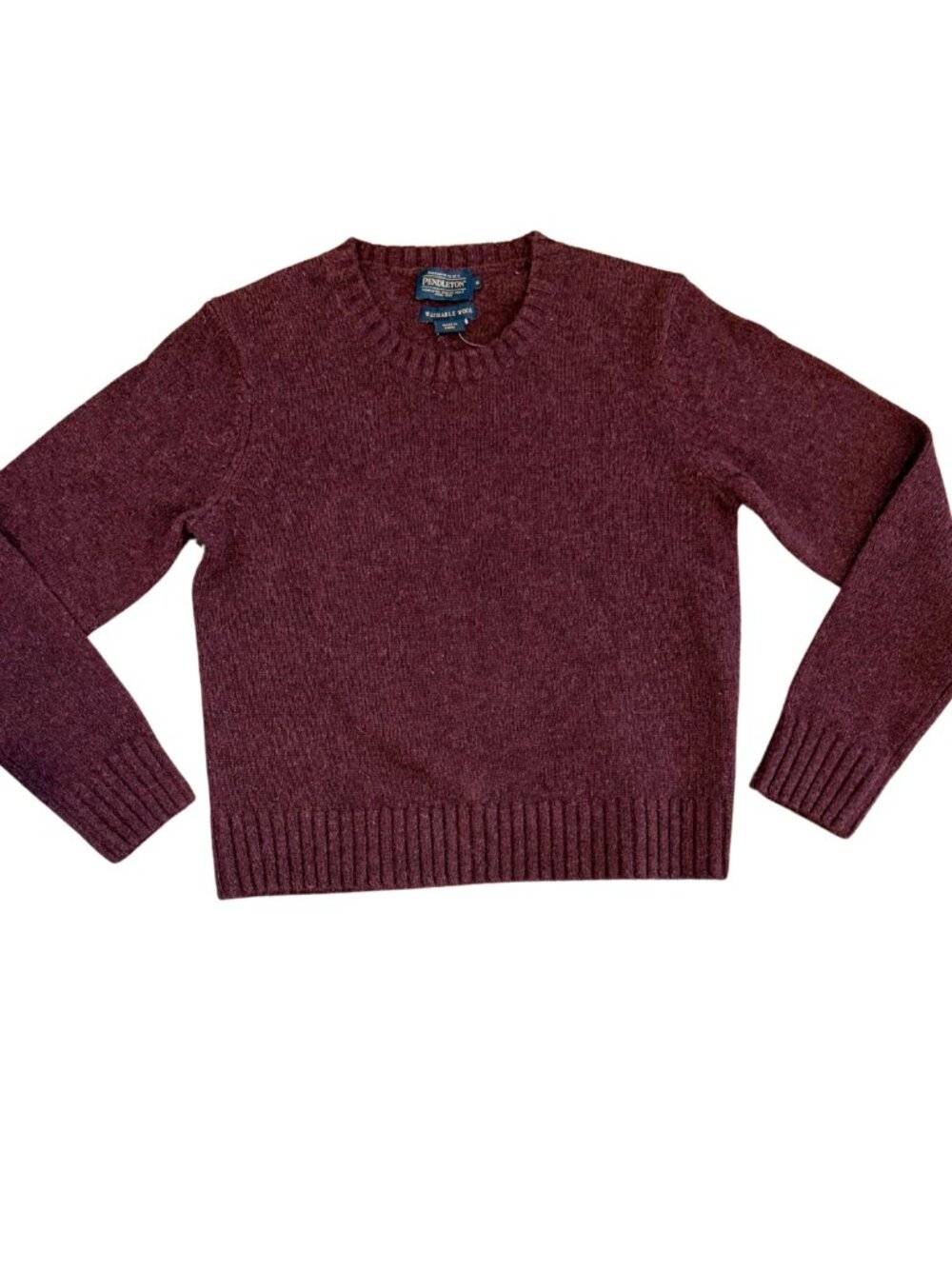 NWT Sample Pendleton Knit Wool Sweater Purple Burgundy Size Small